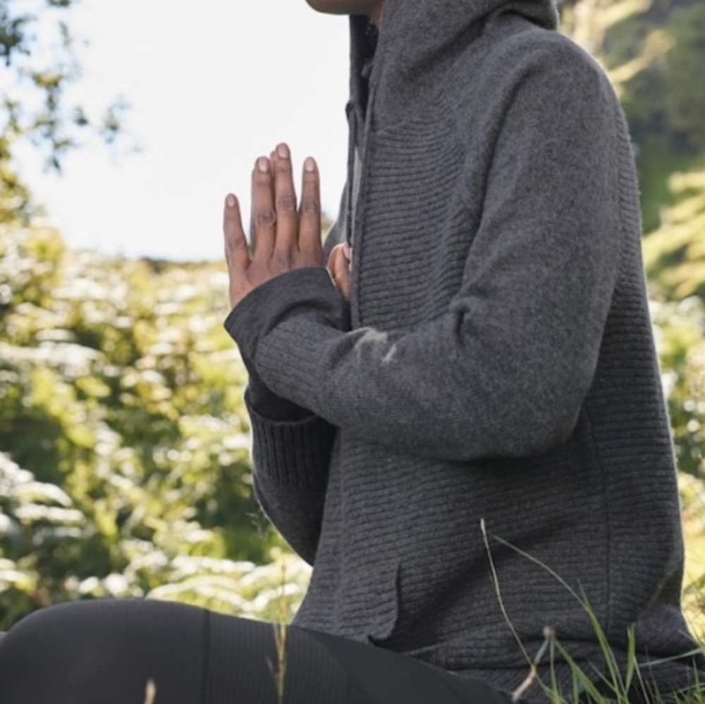 Athleta Gray Hoodie Sweater